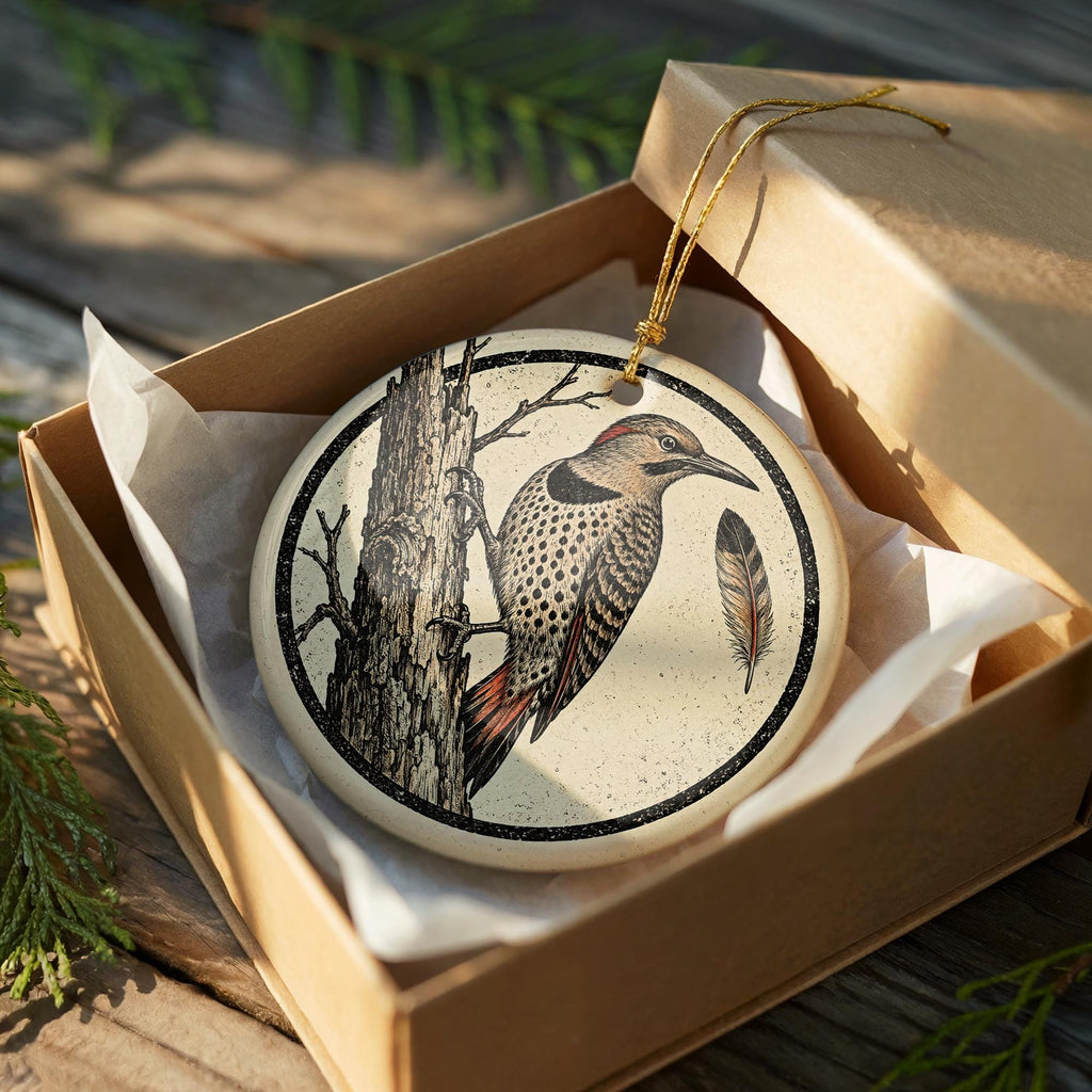 Northern Flicker Ceramic Ornament, Woodpecker Bird Gift for Birdwatchers — photo 8