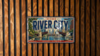Chicago River License Plate, Downtown Bridges and Skyline Wall Decor — photo 2