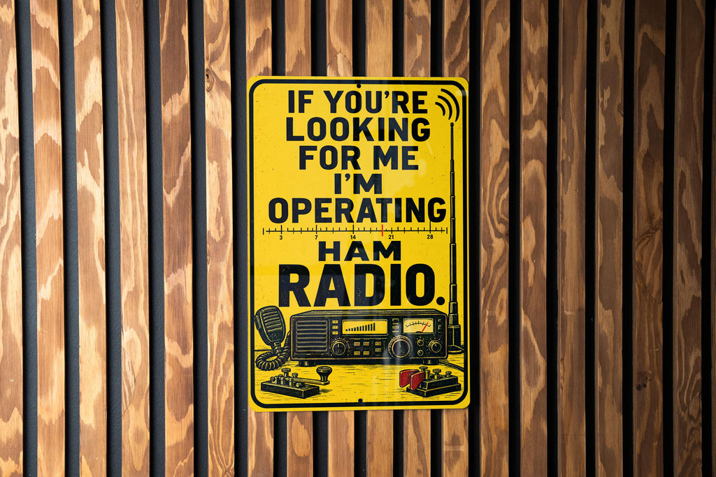 Ham Radio Metal Sign – Amateur Radio Operator Shack Decor — photo 1