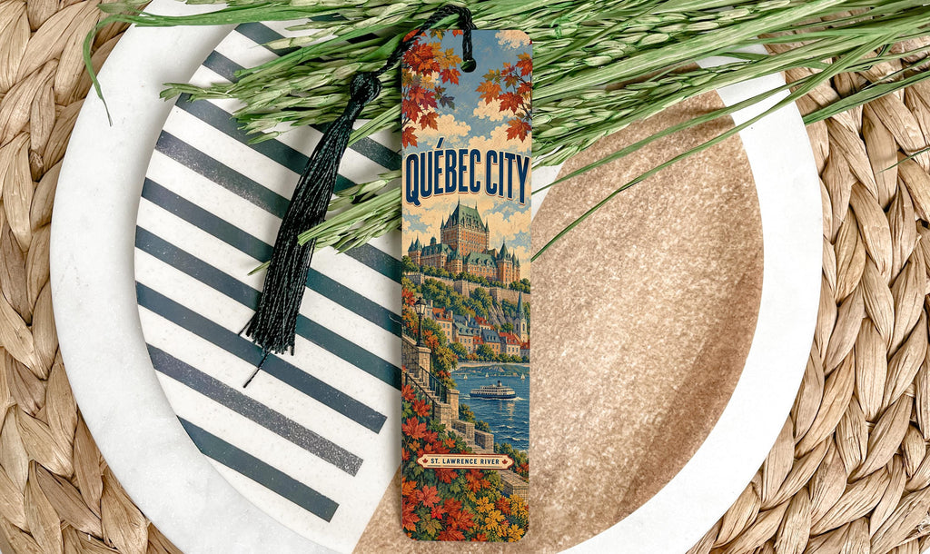 Quebec City Metal Bookmark – Château Frontenac and St. Lawrence River — photo 1