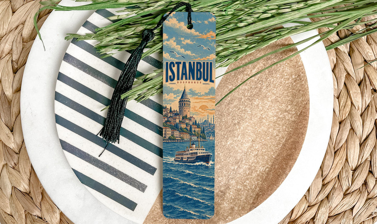 Istanbul Galata Tower Metal Bookmark – Bosphorus Ferry Travel Gift — photo 1