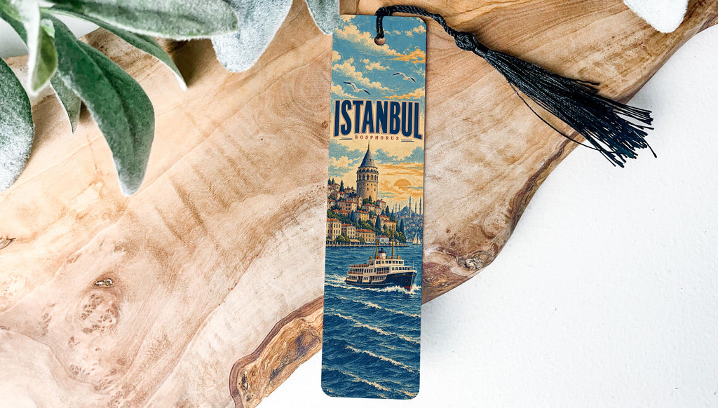 Istanbul Galata Tower Metal Bookmark – Bosphorus Ferry Travel Gift — photo 2
