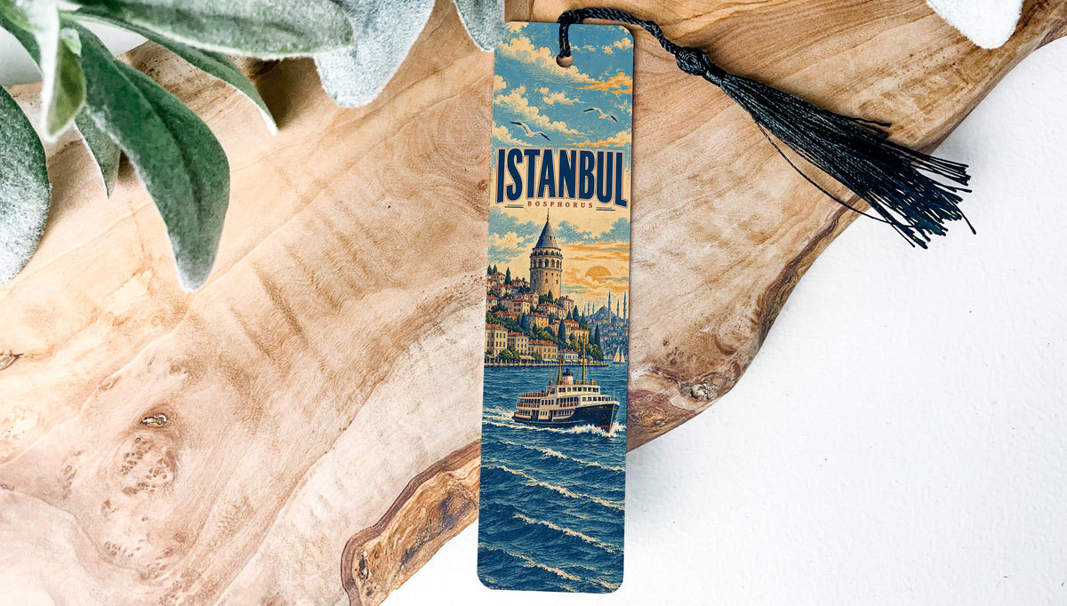 Istanbul Galata Tower Metal Bookmark – Bosphorus Ferry Travel Gift — photo 2