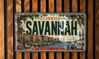 Savannah Georgia License Plate, Riverfront and Live Oaks Vintage Travel Decor — photo 4