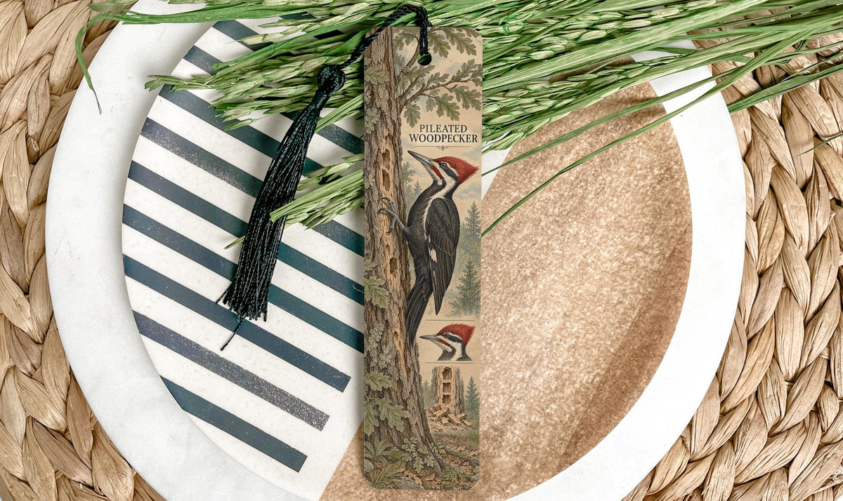 Pileated Woodpecker Bookmark, Natural History Bird Gift for Birdwatchers — photo 1