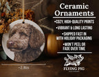 Spanish Water Dog Watercolor Portrait Ceramic Ornament, photo 5 of 5