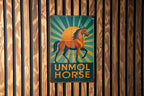 Art Deco Unmol Horse Metal Sign, photo 2 of 7