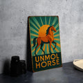 Art Deco Unmol Horse Metal Sign