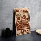 Okinawa Japan Vintage Stamp Art Metal Sign, photo 4 of 7