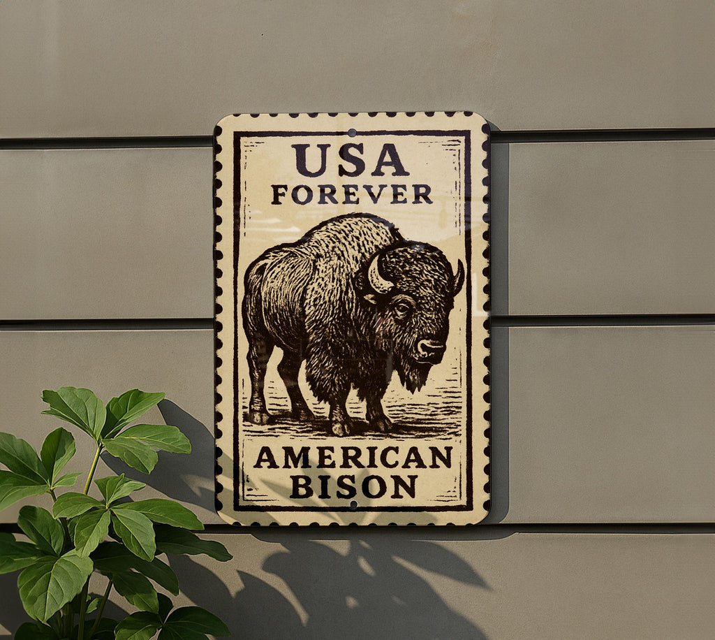 American Bison Metal Sign, photo 5 of 7