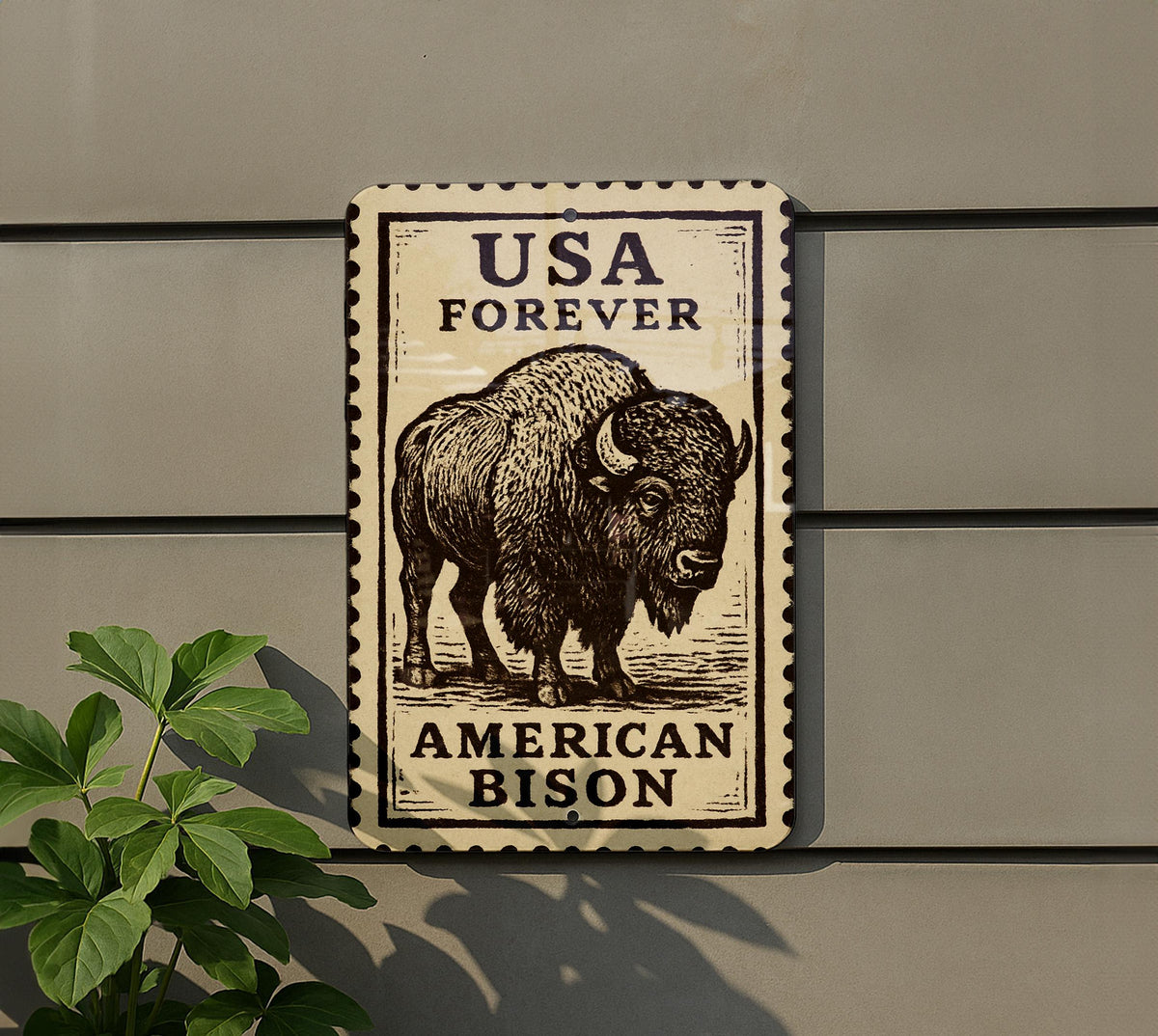 American Bison Metal Sign, photo 5 of 7