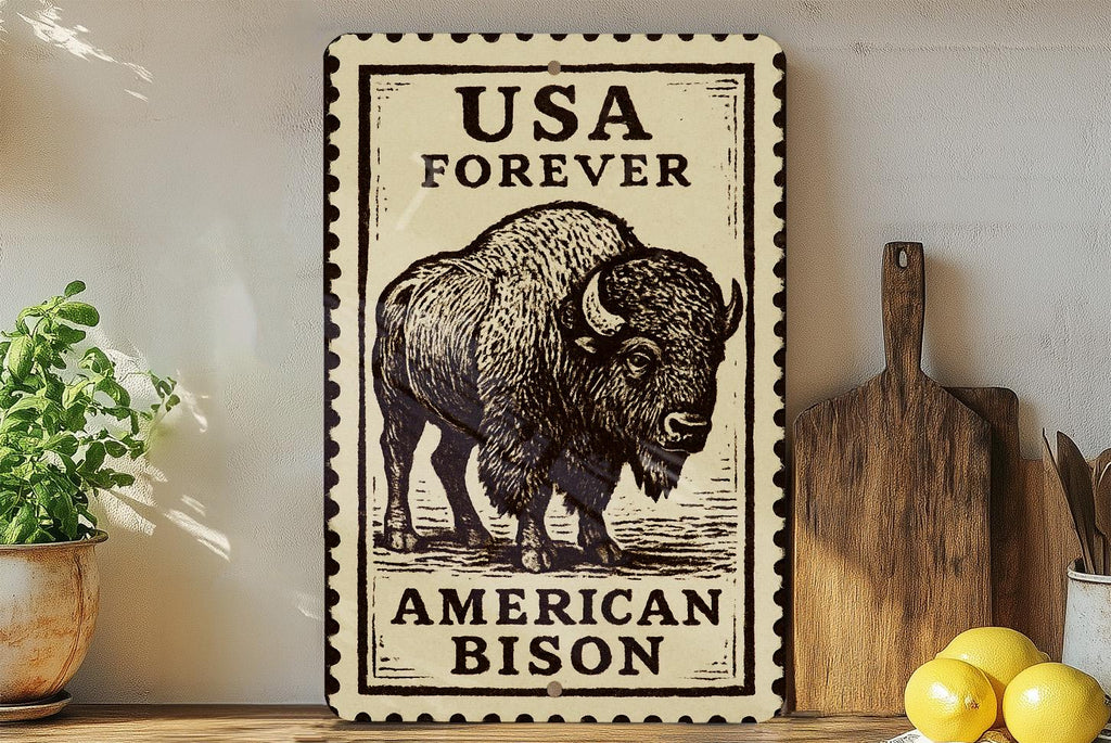 American Bison Metal Sign, photo 2 of 7