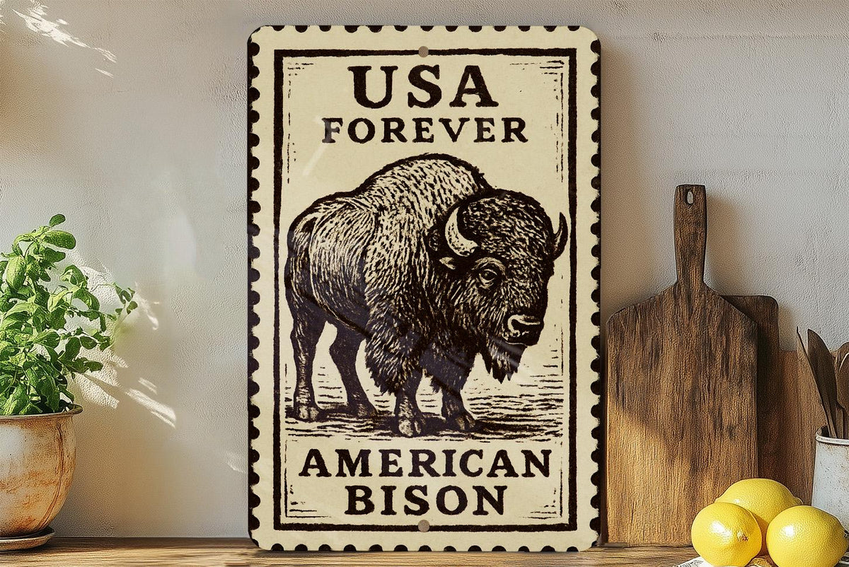 American Bison Metal Sign, photo 2 of 7