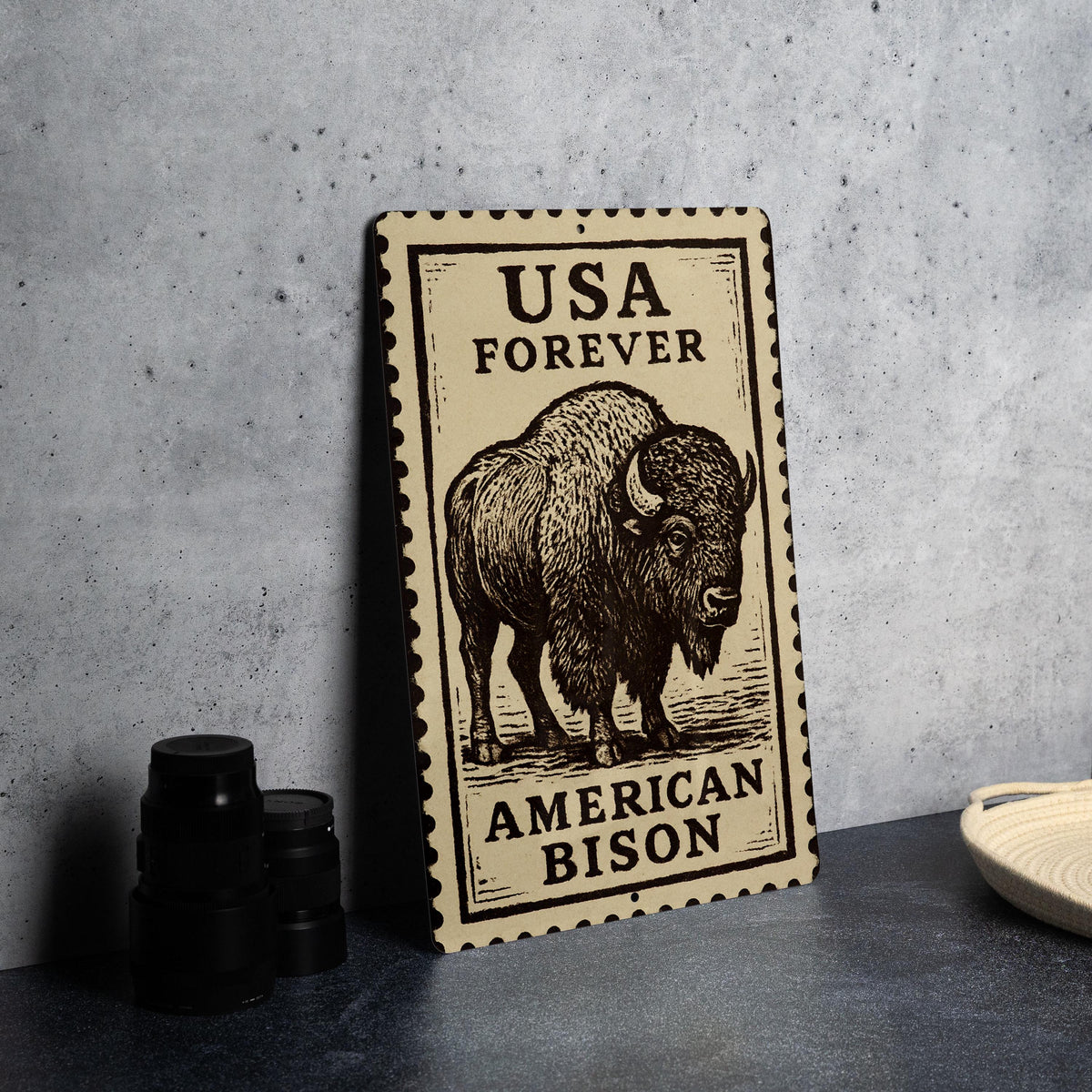 American Bison Metal Sign, photo 4 of 7