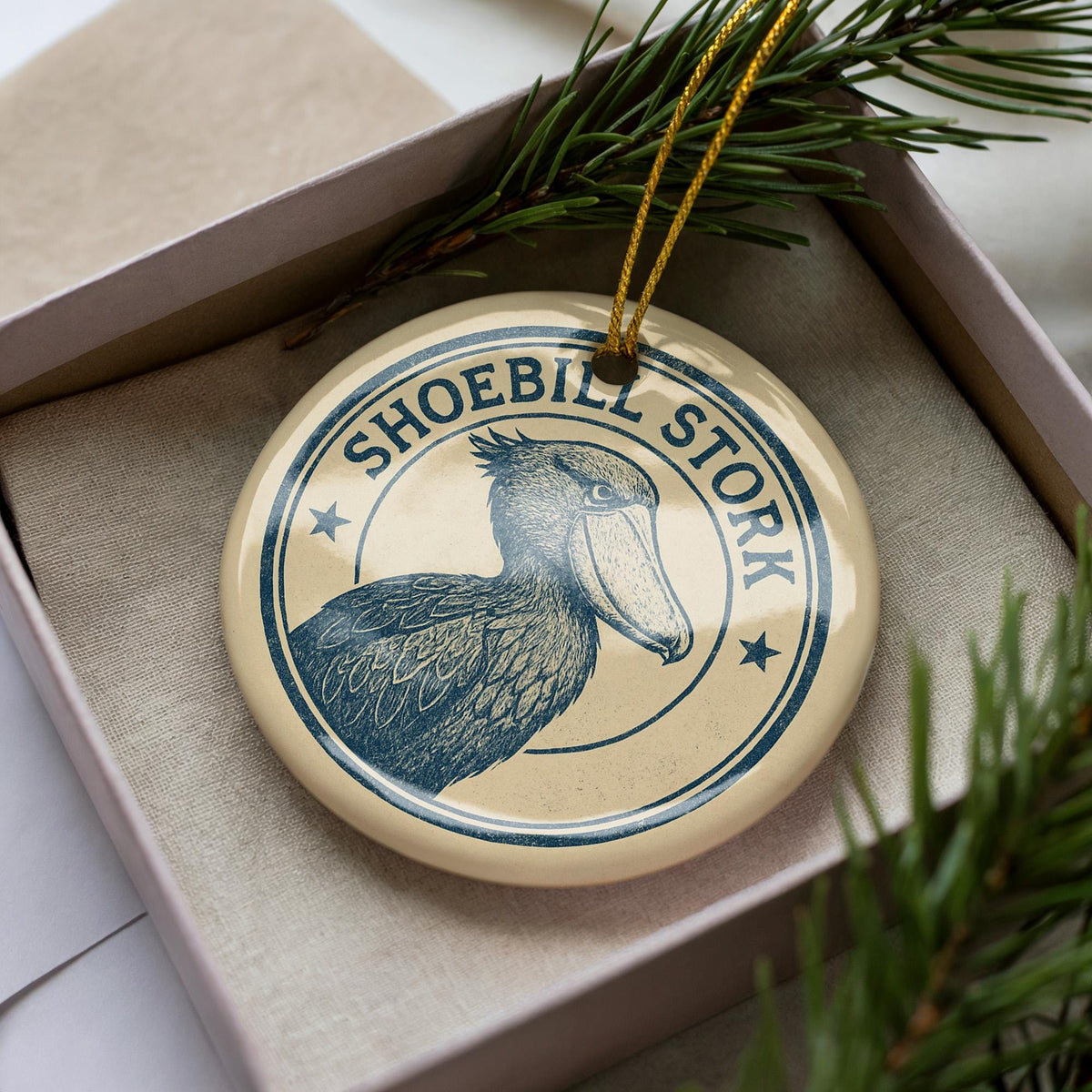 Shoebill Stork Ceramic Ornament, photo 2 of 6