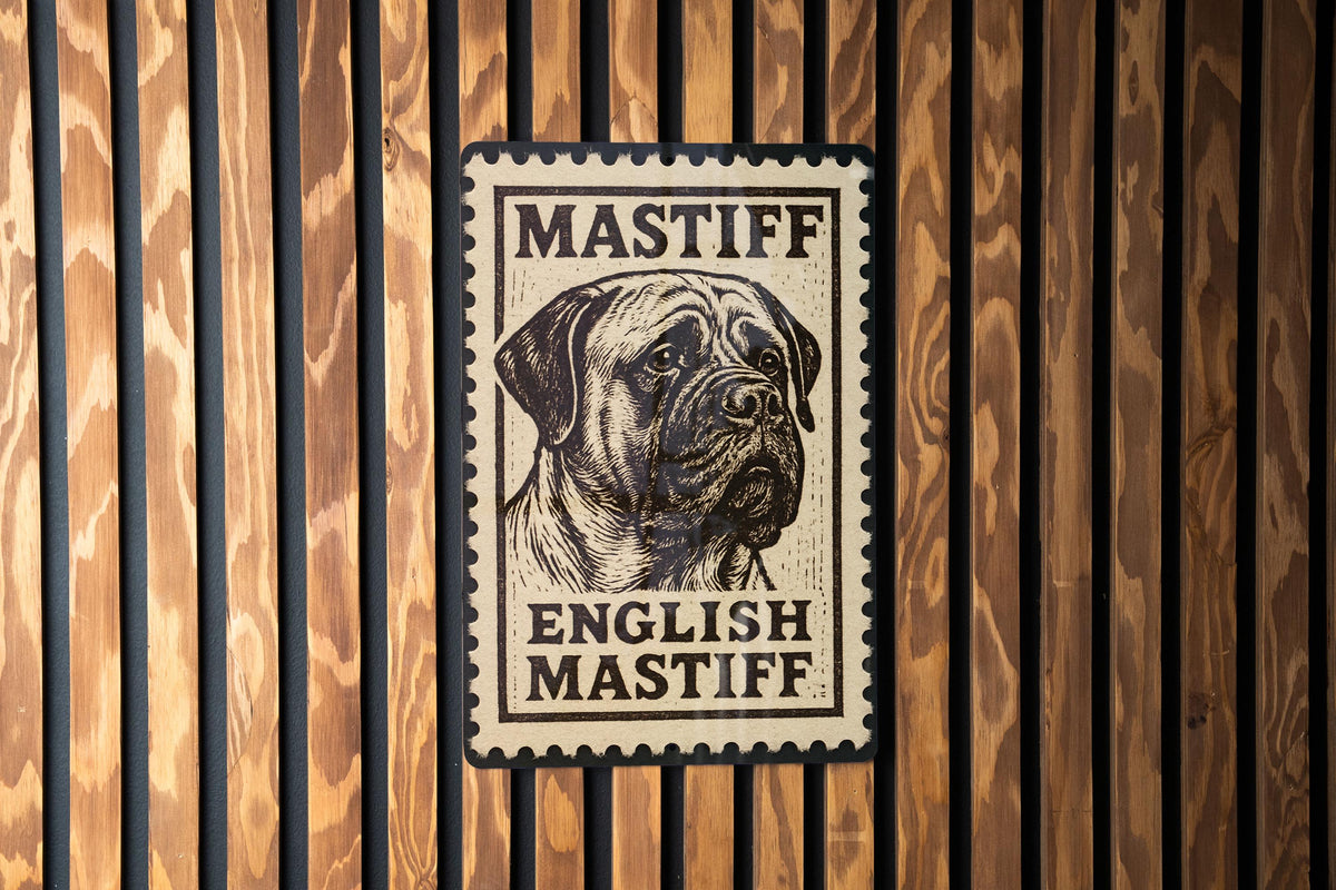 English Mastiff Metal Sign