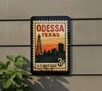 Odessa Texas Postage Stamp Metal Sign, photo 5 of 6