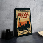 Odessa Texas Postage Stamp Metal Sign, photo 4 of 6