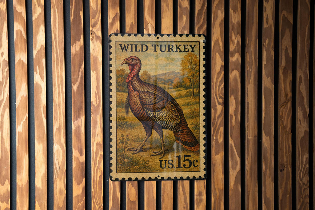 Wild Turkey Vintage Stamp Style Metal Sign, photo 2 of 2