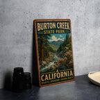 Burton Creek State Park California Vintage Style Metal Sign, photo 4 of 5