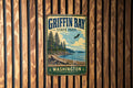 Griffin Bay State Park Washington Vintage Style Metal Sign