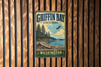 Griffin Bay State Park Washington Vintage Style Metal Sign