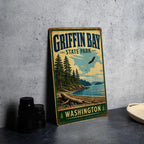 Griffin Bay State Park Washington Vintage Style Metal Sign, photo 4 of 5