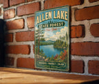 Allen Lake State Forest New York Vintage Style Metal Sign, photo 2 of 5