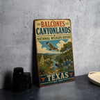 Balcones Canyonlands National Wildlife Refuge Texas Vintage Style Metal Sign, photo 4 of 5