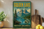 Golden Ears Provincial Park British Columbia Vintage Metal Sign, photo 2 of 5