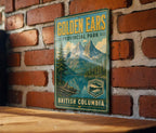 Golden Ears Provincial Park British Columbia Vintage Metal Sign, photo 3 of 5