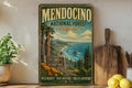 Mendocino National Forest California Vintage Style Metal Sign