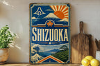 Shizuoka Japan Vintage Flag Metal Sign