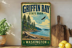 Griffin Bay State Park Washington Vintage Style Metal Sign, photo 2 of 5