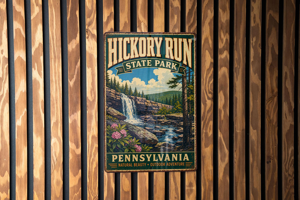 Hickory Run State Park Pennsylvania Vintage Style Metal Sign, photo 3 of 5