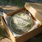 Selkirk Shores State Park New York Watercolor Ceramic Ornament, photo 8 of 9