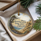 Torrey Pines State Natural Reserve California Watercolor Ceramic Ornament, photo 4 of 9