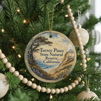 Torrey Pines State Natural Reserve California Watercolor Ceramic Ornament, photo 6 of 9
