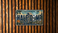 Half Dome Yosemite National Park Metal License Plate Sign