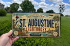 St Augustine Lighthouse Metal License Plate Sign, photo 4 of 6