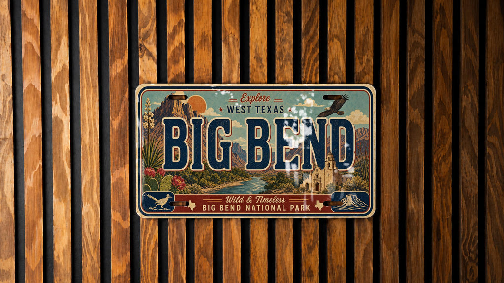 Big Bend National Park Metal License Plate Sign, photo 3 of 6