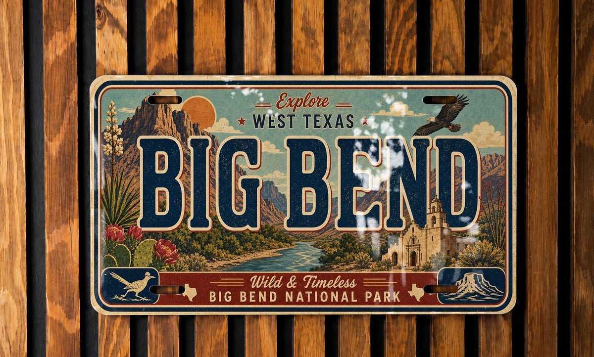 Big Bend National Park Metal License Plate Sign, photo 4 of 6
