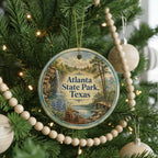 Atlanta State Park Texas Watercolor Ceramic Ornament, photo 6 of 9