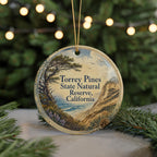 Torrey Pines State Natural Reserve California Watercolor Ceramic Ornament, photo 7 of 9