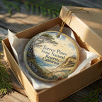 Torrey Pines State Natural Reserve California Watercolor Ceramic Ornament, photo 8 of 9