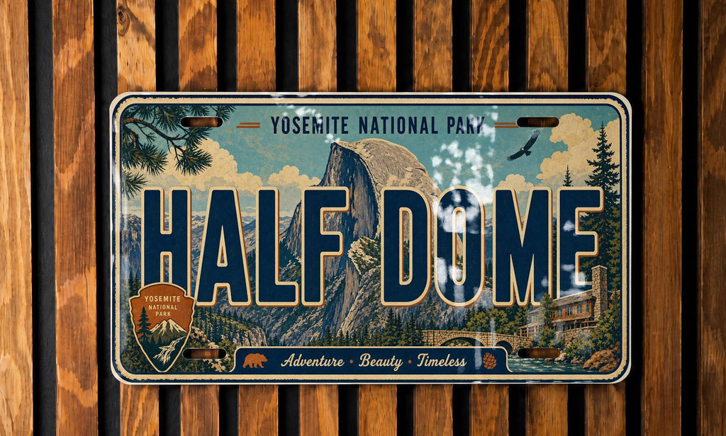 Half Dome Yosemite National Park Metal License Plate Sign, photo 4 of 6