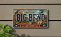 Big Bend National Park Metal License Plate Sign