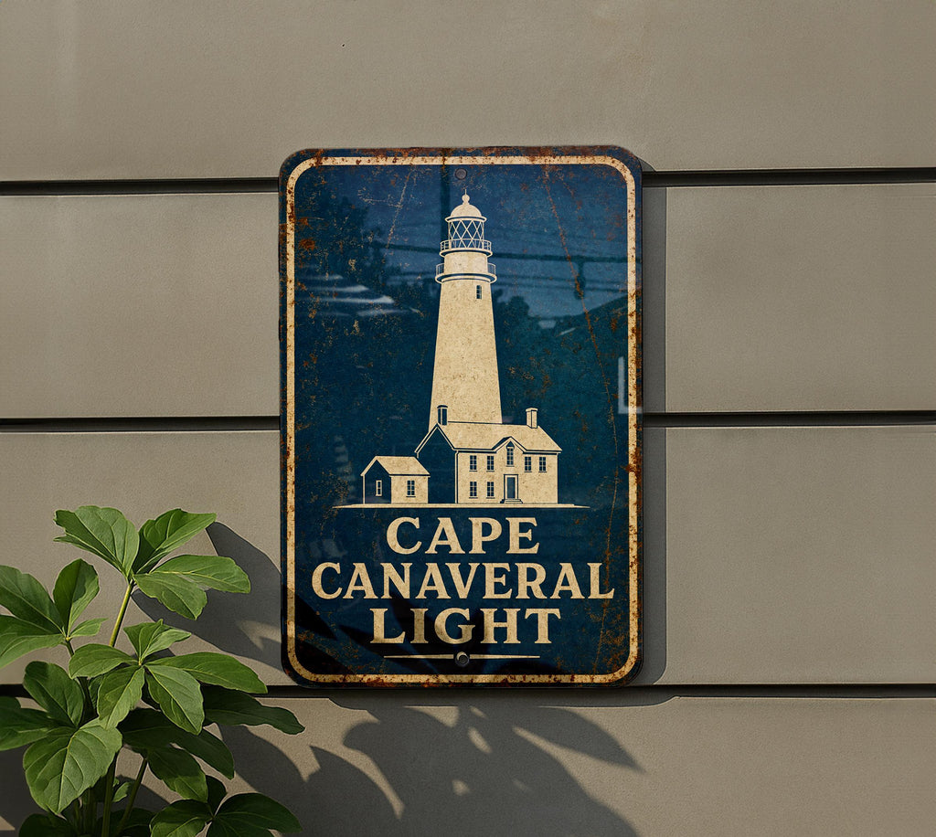 Cape Canaveral Light Lighthouse Metal Sign, photo 6 of 6