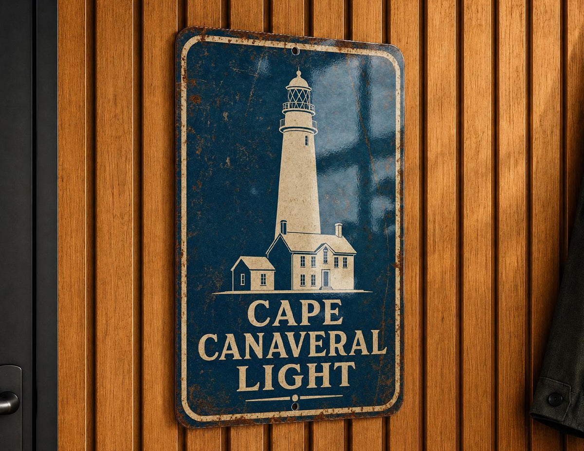 Cape Canaveral Light Lighthouse Metal Sign, photo 3 of 6